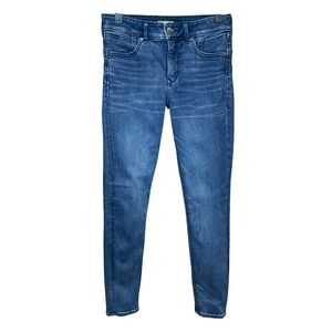 Express Jeans Blue Denim Perfect Lift Mid Rise Legging Stretch Womens Size 2S